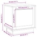 vidaXL Nočné stolíky 2 ks dymový dub 44x35x45 cm spracované drevo