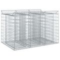 vidaXL Gabiónová vyvýšená posteľ 2 ks 150 x 100 x 100 cm Strieborná