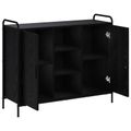vidaXL Servírovacia skriňa Čierny dub 97 x 33 x 81 cm Kompozitné drevo