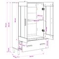 vidaXL Highboard Dub artisan 70 x 31 x 115 cm Kompozitné drevo