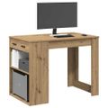 vidaXL Stolík so zásuvkou a policou dub artisan 102x62x77,5 cm