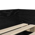 vidaXL Rám postele Čierny dub 100 x 200 cm Masívne borovicové drevo