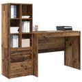 vidaXL Stôl Staré drevo 145.5 x 50 x 127 cm 2 ks