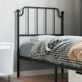 vidaXL Kovové náhradné čelo postele čierne 75 cm
