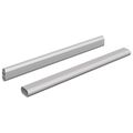 vidaXL Tyč do skrine 2 ks Strieborná 316 x 15 x 29 mm