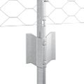 vidaXL Hexagonálny plot s stĺpom 25 x 0,4 m Pozinkovaná oceľ Sieťovina