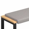 vidaXL Vankúš na lavičku Sherpa látka Svetlosivá Hĺbka 35 cm