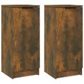 vidaXL Komody 2 ks dymový dub 30x30x70 cm spracované drevo
