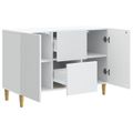 vidaXL Servírovacia skriňa Biela 89 x 34,5 x 60 cm Kompozitné drevo