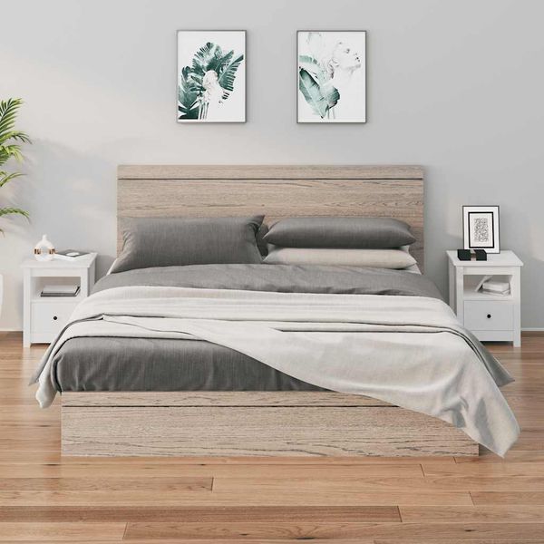 vidaXL Nočné stolíky 2 ks biele 40x35x49 cm masívne borovicové drevo