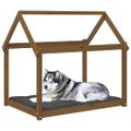 vidaXL Posteľ pre psa medovohnedá 111x80x100 cm borovicový masív