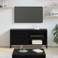vidaXL TV skrinka 100 x 36 x 49,5 cm Čierny dub Kompozitné drevo