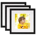 vidaXL 3D fotorámiky 3 ks čierne 28x28 cm na 20x20 cm obrázok