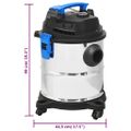 vidaXL Vysávač mokrý/suchý 1200 W 20 l strieborný