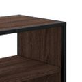 vidaXL TV skrinka hnedý dub 100x31x39,5 cm kompozitné drevo a kov