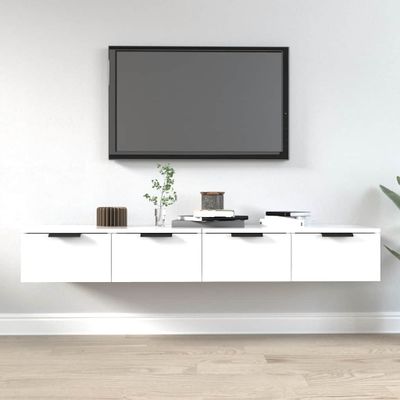 vidaXL Nástenné skrinky 2 ks biele 68x30x20 cm spracované drevo