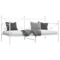 VidaXL Denná posteľ bez matraca Biela 100x200 cm Oceľ