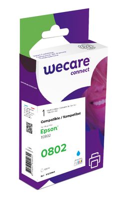 WECARE ARMOR ink kompatibilný s EPSON C13T08024011,modrá/cyan