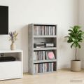 vidaXL Roh na skladovanie CD 4 ks Betónovo sivá 40 x 17 x 17 cm