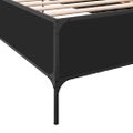 vidaXL Posteľný rám čierny 90x200 cm kompozitné drevo a kov