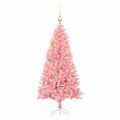 vidaXL Vianočný stromček Ružová 120 cm PVC