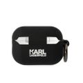 Púzdro Karl Lagerfeld pre Airpods Pro 2 KLAP2RUNIKK čierna 3D Silikón NFT Karl