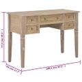 vidaXL Písací stôl, hnedý 109,5x45x77,5 cm, drevo