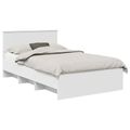 vidaXL Rám postele s čelnou doskou Biela 120 x 123 cm Kompozitné drevo