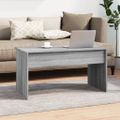 vidaXL Konferenčný stolík sivý sonoma 102x50,5x52,5cm spracované drevo