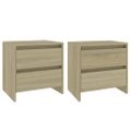 vidaXL Nočné stolíky 2 ks, dub sonoma 45x34,5x44,5cm, kompozitné drevo