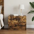 vidaXL Nočný stolík Dymový dub 62 x 34,5 x 44,5 cm Kompozitné drevo