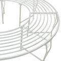 vidaXL Stromová lavička 8-Počet miest Ø 160 x 44 cm Oceľ Antická biela