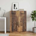 vidaXL Servírovacia skriňa so zásuvkou Staré drevo 66 x 34,5 x 87 cm