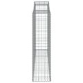 vidaXL Oblúkové gabiónové koše 4ks 300x50x180/200cm pozinkované železo