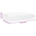 vidaXL Spací vankúš 74 x 39 x 13 cm Pamäťová pena Biela