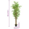 vidaXL Umelý bambusový strom 1288 listov 180 cm zelený