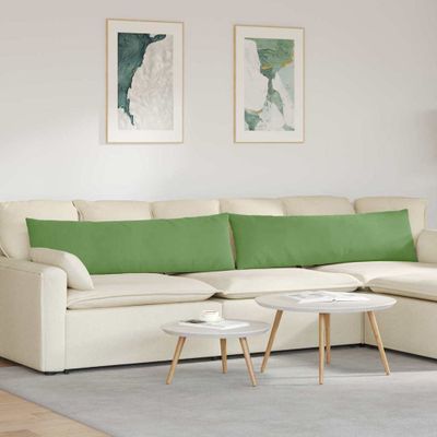 vidaXL Vankúše na pohovku 2 pcs Svetlo zelená 145 x 40 cm