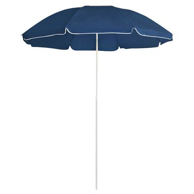 vidaXL Záhradný slnečník, oceľová tyč, modrý 180 cm