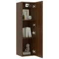 vidaXL Nástenné TV skrinky 2 ks hnedý dub 30,5x30x110 cm