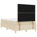 vidaXL Posteľ s pružinovým rámom Krémová 200 x 120 cm látka