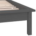 vidaXL Posteľný rám s LED, sivý 90x190 cm, jednolôžko, drevený masív