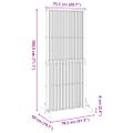 vidaXL Zástenná zástena na súkromie do interiéru/exteriéru 180,5 cm masívne akáciové drevo