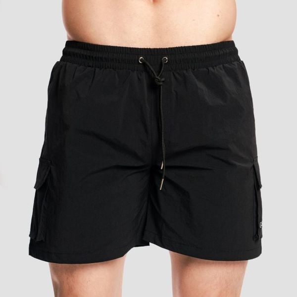 Pánske plavecké šortky Cargo Black - GymBeam, veľkosť M