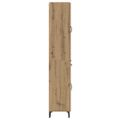 vidaXL Highboard Remeselný dub 69,5 x 34 x 180 cm Kompozitné drevo