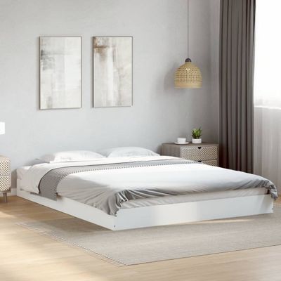 vidaXL Posteľný rám bez matraca biela 160x200 cm kompozitné drevo