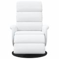 vidaXL Polohovacie kreslo Biela 98 x 71 x 106 cm PU