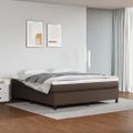 vidaXL Boxspring posteľ s matracom hnedá 180x200 cm umelá koža