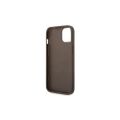 Puzdro Guess pre iPhone 14 Pro Max 6,7" GUHCP14XG4GLBR hnedá PC/TPU 4G PU puzdro s Bottom Stripe Metal Logo