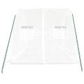 vidaXL Fóliovník s oceľovým rámom biely 6 m² 3x2x2 m