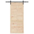 vidaXL Posuvné dvere Prírodná 80 x 208 cm Borovicový masív